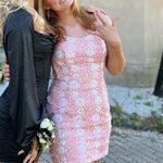 Lucy in the Sky Glitter Long Sleeve Corset Dress Photo 5