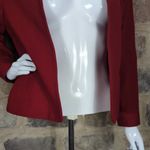 Orvis Vintage Blazer Wool Red Open Front Women's Size 8P Classic Work Wear Photo 2