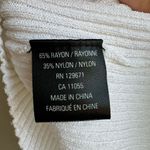 Skull Cashmere  White Sleeveless Mock Neck Ribbed Top Size Medium Lightweight Photo 4