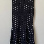 NWOT HYPR Women's Size M/L Knit Polka Dot Fit and Flare Sleeveless Dress Black Photo 4