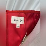 Maniju  Red Strapless Jewel Rhinestone Mini Dress Photo 6