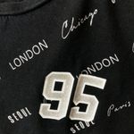 H&M  T Shirt Cities Place All Over Print AOP Graphic Tee Top Glitter Short Sleeve Photo 8