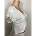 Anthropologie New.  RAGA Sorrento Peplum Crop Top in White Photo 8