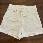 American Eagle  Relaxed Shorts Strigid Women’s Size 2 White Denim Short New NWT Photo 0