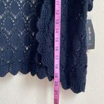 Style & Co Black Crochet Cropped Cardigan  L NWT Photo 5