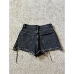 ZARA  - US 4 Faded Black Button Fly‎ Cut-off Jean Booty Shorts 77302 Photo 3