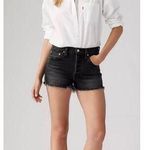 Levi's 501 Original Fit High Rise Button Fly Denim Shorts in Lunar Black Size 26 Photo 0