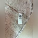 Athleta 100% Linen Taupe Newport Medallion Racetrack Split Neck Tank Top XS Photo 5