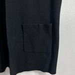 J Jill Knit Duster Cardigan Vest Small Black Open Front Pouch Pockets Relaxed Size undefined Photo 10