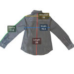 Michael Kors Blue & White Striped Long Sleeve Zip-Up Collared Blouse Size XS Photo 2