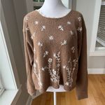 Vintage 90s Paul Harris Designs Brown Floral Embroidered Crewneck Sweater Sz L Size L Photo 9