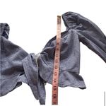 Stone Cold Fox  Blue Gingham Kini Crop Top Tie Balloon Sleeve NWT Size 0 Photo 8