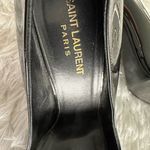Saint Laurent  YSL Anja Black 110 Patent Leather Pumps Shoes Italy Sz 39.5 39 1/2 Photo 9