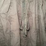 Driftwood  Navy Blue Eyelet Embroidered Floral Puff Peasant Blouse Women's Small Photo 4