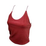 American Eagle AE Strappy Go Lucky Pink Red Tank Top Criss Cross Backless Medium Photo 2