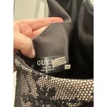 NEW GUESS Avery Black Nude Floral Leather & Lace bodycon Stretch Dress Sz 10 Photo 3