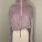 Urban Outfitters Purple Fleece Cropped Zip Up Photo 0