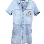 Jordache Vintage Corey Jean Denim Light Wash Romper Photo 0