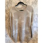 Show Me Your Mumu Show Me Your Mumu Leighanne Sweater Medium Fuzzy Star Knit Gray White Oversized Photo 1