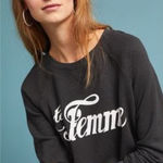 Sol Angeles  La Femme Anthropologie Sweatshirt Graphic S Crewneck Photo 0