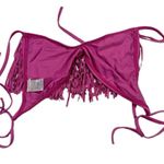l*space L* Size Small Audrey Fringe Halter Bikini Top Swimwear Photo 5