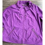 Chico's Vintage Additions By Fuchsia Pink Zip Jacket Women’s Size 2 Windbreaker Photo 7