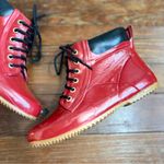 Vintage Sporto 1980s Red Rubber Fleece Lined Rain Boots Size 7 Photo 7