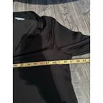 Naked Zebra Women's Black Long Sleeve V-Neck Silky Button Up Shirt Blouse Size L Photo 4