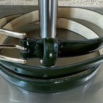 Green Patent Leather Skinny Dress Belt S/M 30 Photo 0