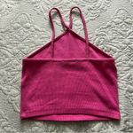 ZARA  pink cross neck cropped tank size medium Photo 1
