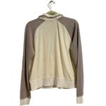 Free People  Cream Colorblock Quarter Zip Sweater Sz S Photo 9