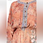 Camilla Orange Fooral Split Pocket Maxi Long Sleeve Size Small Dress Photo 4