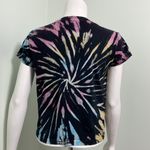Daydreamer  Black and Rainbow Tie-Dye Tee Photo 4