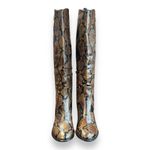 Calvin Klein Women's MASSIE Knee High Boot, CUOIO/DARK WALNUT, 11 Sexy Dress Photo 2