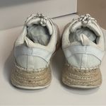 Marc Fisher Janette White Espadrille Platform Sneakers Suede Mesh Summer 7.5 Photo 3