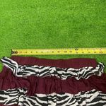 Collegiate Outfitters Vintage Y2K Maroon & Zebra Print Skirt Womens Size XL Ruffle Tiered‎ Tube Top Photo 3
