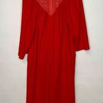 Vanity Fair Velour Red 1/2 Zip Robe Sz Medium Photo 0