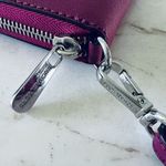 Michael Kors  Maroon Leather Multi Function Phone Zip Wallet Wristlet Photo 3