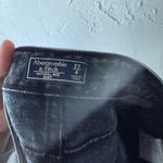 Abercrombie & Fitch Abercrombie Fitch Black Wash Denim Button Front Mini Skirt Size 4 2010s Grunge Photo 3