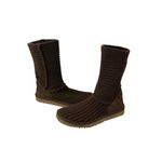 UGG  Australia Candy Boots Womens US 7 Brown Knit Pull On Sheepskin Lined 5857 Photo 3