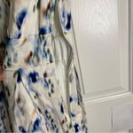 Reiss White & Blue Mini Dress With Side Zipper Size 4 cutout design chic Photo 4