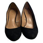 Merona  Women’s Wedge Heels Size 7.5 Black Faux Suede‎ Photo 0