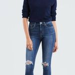 Levi's Levi’s 721 high rise skinny distressed medium wash stretchy jeans Photo 1