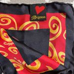 Brighton 100% silk Vintage Black and Red Scarf with Handbag and Shoe Design NWOT Photo 7