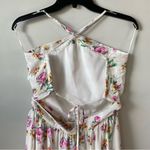 WAYF  Open Back Floral Maxi Dress Ivory‎ L Photo 5