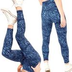 Aerie OFFLINE BY | Blue High Waisted Zebra Print Leggings Sz M Photo 1