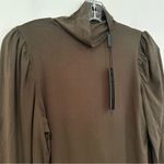 Elie Tahari  Smocked Turtleneck Knit Top Women's‎ Small Willow Green Career NWT Photo 4