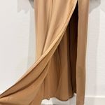 NWT‎ Billy J Brigitte Brown Satin Maxi Dress Plus Size 20 Tan Photo 5