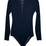 Willow & Clay Velvet Bodysuit Black‎ Medium Photo 0