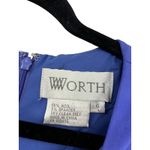 Worth New York Dress Womens 6 Sheath Double Face Piped Cornflower Blue Wool NWT Photo 2